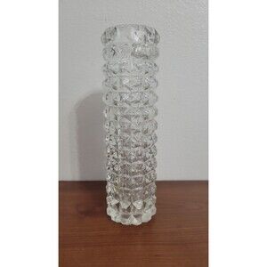 Textured Cylinder Glass Vase